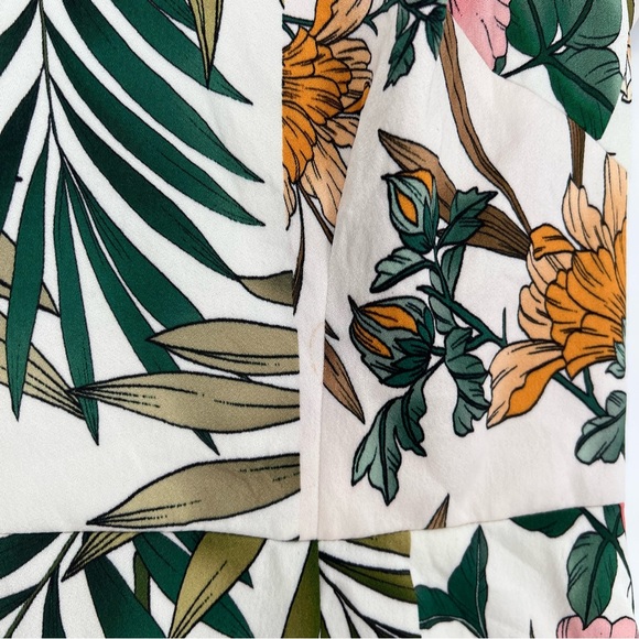 Milly Tropical‎ Floral Mini Dress in Green and Pink - Picture 8 of 15